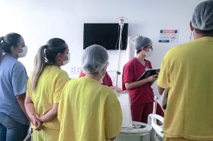 Visita da equipe multidisciplinar