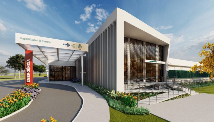 Imagem 3D do Hospital de Formosa que está em obras de ampliação